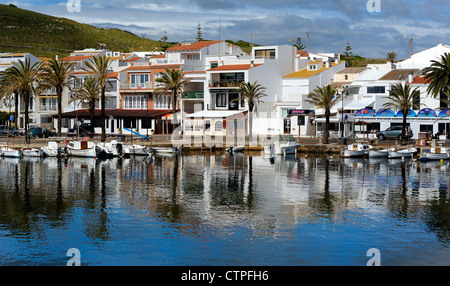 Fischerdorf Fornells Menorca Balearen Spanien Stockfoto