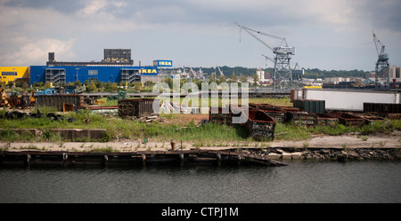 IKEA Möbel zu speichern, in der industriellen Red Hook Nachbarschaft im Stadtteil Brooklyn in New York Stockfoto