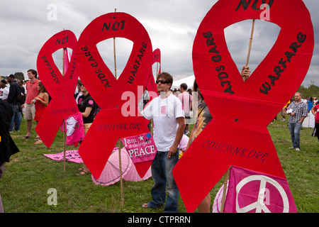 Menschen mit HIV AIDS Awareness Ribbons - 22. Juli 2012, Washington, DC USA Stockfoto