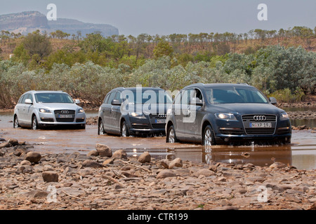 Pfingsten Flussüberquerung auf der Gibb River Road, Kimberley, Western Australia, Australien Stockfoto