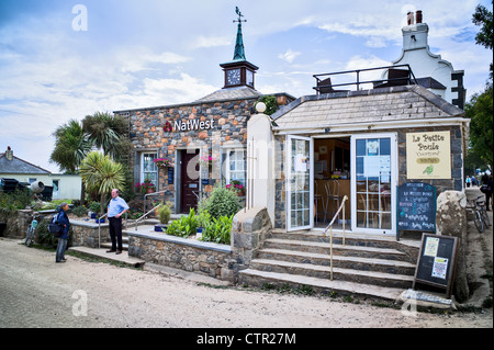 NatWest Bank und Café auf Sark Insel UK Stockfoto