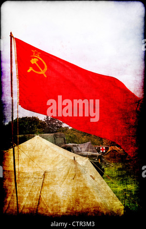 Flagge der UdSSR Stockfoto