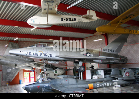 Us Air Force North American F-100 Super Sabre in Hermeskeil Museum, Deutschland Stockfoto