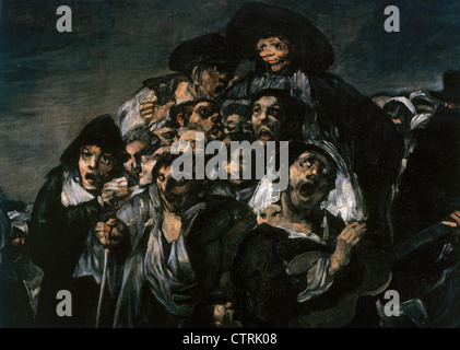 Francisco de Goya (1746-1828). Spanischen romantischen Malers. Eine Wallfahrt nach San Isidro. 1821-1823. Detail. Stockfoto