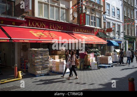 Loon Fung Chinesischer Supermarkt Gerrard Street London England Vereinigtes Königreich Stockfoto