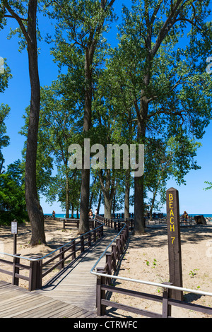 Am Strand Nr. 7 in Presque Isle State Park, Lake Erie, Pennsylvania, USA Stockfoto