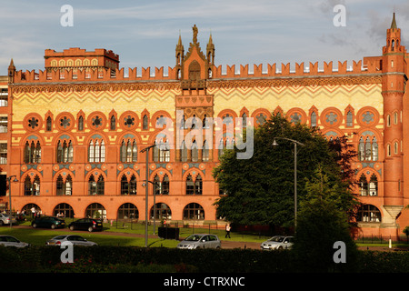 Die ehemalige Templeton's Carpet Factory neben dem öffentlichen Park Glasgow Green in Schottland, Großbritannien Stockfoto