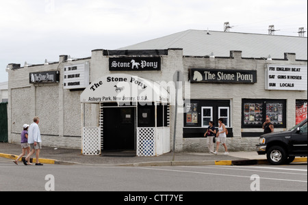 Die Stone Pony Bar in Asbury Park, New Jersey, wo Bruce Springsteen seine Karriere begann. Stockfoto