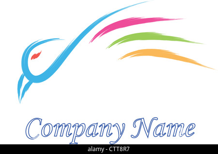 abstrakte Vogel-Symbol für Unternehmen Stockfoto