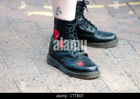 Doc-Marten-Stiefel Stockfoto