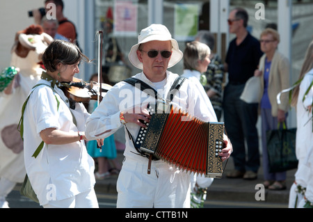 Mikado-Morris-Musiker Stockfoto