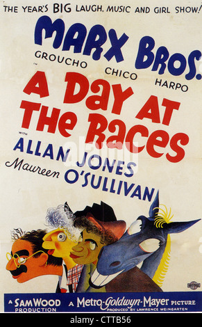 DAY AT THE RACES Poster für 1937 MGM film mit den Marx brothers Stockfoto