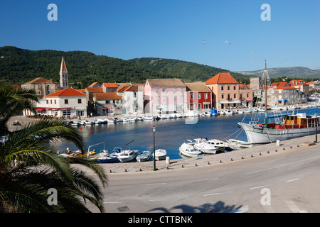 Stadt Stari Grad auf der Insel Hvar Stockfoto