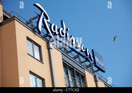 Radisson Blu Hotel in St Helier, Jersey, Großbritannien im Juli Stockfoto