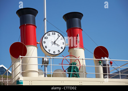 Ariadne Steamclock in St. Helier, Jersey im Juli Stockfoto