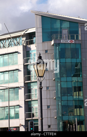 HSBC-Gebäude in St. Helier, Jersey, Channel Islands, Großbritannien im Juli Stockfoto