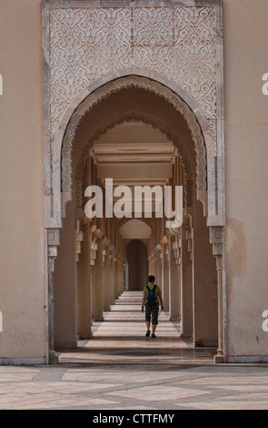 schönes Design und Detail auf erstaunliche Hassan II Moschee in Casablanca, Marokko Stockfoto