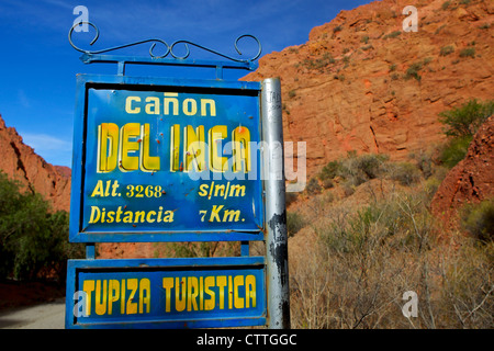 Canon Del Inca, Tupiza Chichas Range, südwestlichen Anden Bolivien, Südamerika Stockfoto