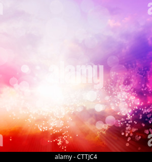 Zusammenfassung Hintergrund mit Bokeh-Leuchten. Stockfoto