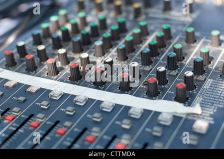 Professionelle sound-Mixer-Steuerpult Stockfoto