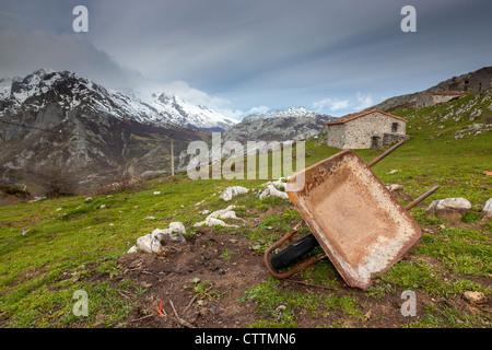 Invernales De La Caballa über Sotres, Picos de Europa Asturien Gemeinde Cabrales, Spanien Stockfoto