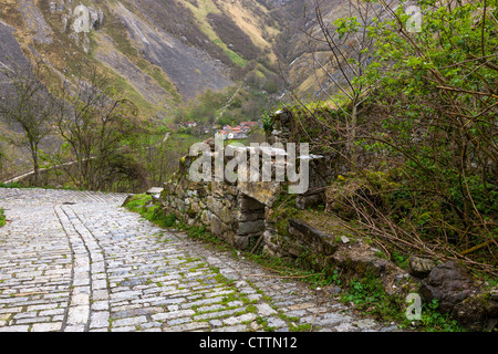 Bulnes (El Castillo), Cabrales, Nationalpark Picos de Europa, Asturien, Spanien Stockfoto