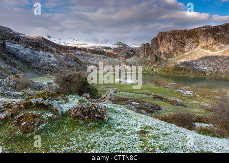 Lake Ercina, Picos de Europa National Park, Covadonga, Asturien, Spanien Stockfoto