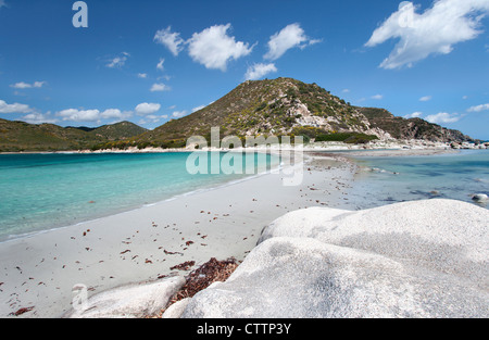 Strand Punta Molentis (Sardinien, Italien) Stockfoto