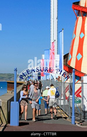 Das Vergnügen Pier in Weymouth, Dorset Stockfoto