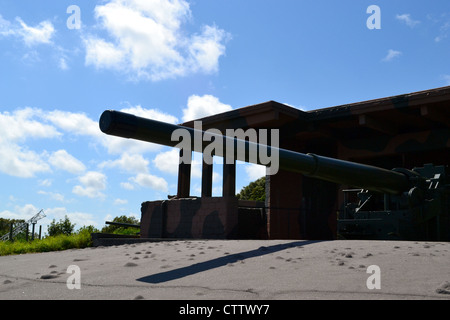 Batterie bei Pendennis Castle, Falmouth, Cornwall Stockfoto