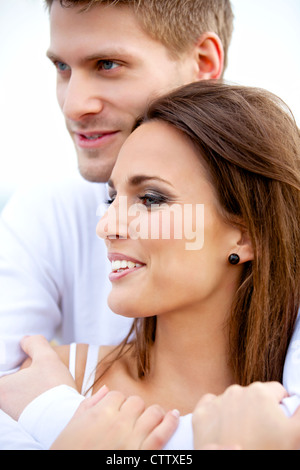 Porträt von ein paar schöne in eine süße Umarmung Stockfoto