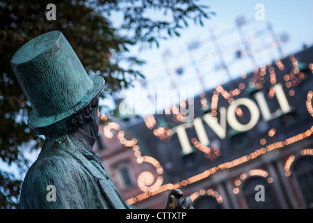 Statue des Hans Christian Anderson in Kopenhagen Stockfoto