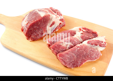 Rohes Fleisch kochen Nacken-Schulterbereich bereit Stockfoto