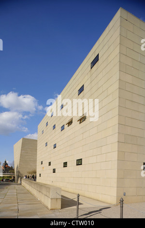 Neue Synagoge, durch Wandel Hofer Lorch und Hirsch, Dresden, Deutschland. Gewinner des Arup Welt Architektur Gebäude des Jahres ausgezeichnet. Stockfoto