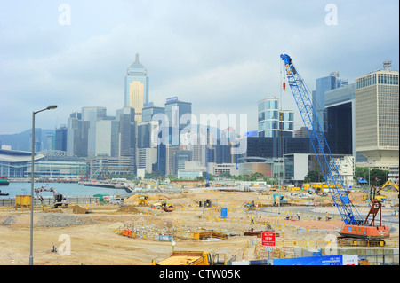 Baustelle in Hong Kong. Stockfoto