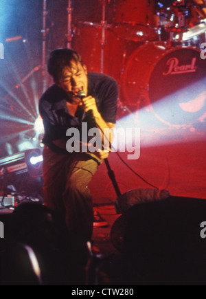 BLUR UK Rock-Gruppe mit Damon Albarn in 1997. Stockfoto