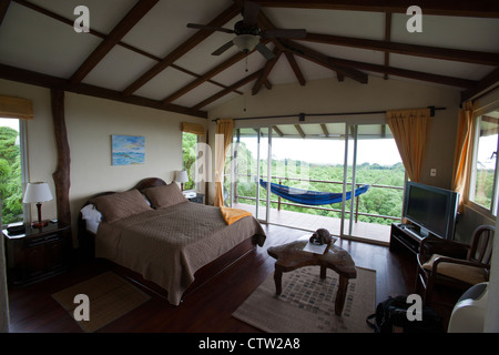 Gesamtansicht der Saal 1, Semilla Verde Guest House, Insel Santa Cruz Galapagos Ecuador Stockfoto