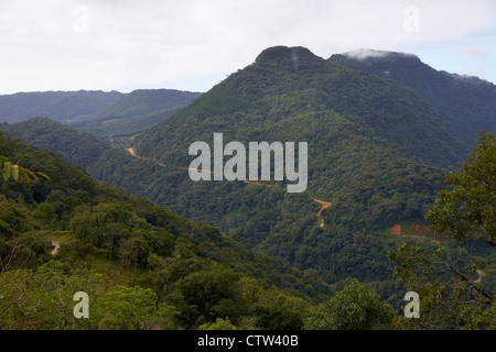 Hügel und Täler in der "Serra do Mar" Stockfoto