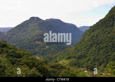 Hügel und Täler in der "Serra do Mar" Stockfoto