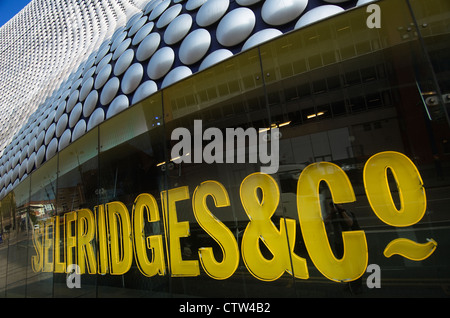 Nahaufnahme Detail Selfridges Gebäude, entworfen von Future Systems in Birmingham Bullring shopping-Bereich. Stockfoto