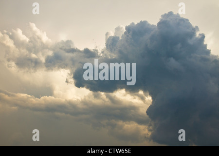 Gewitterwolken und Donner Köpfe vor Sturm im Sommer Maine. Stockfoto