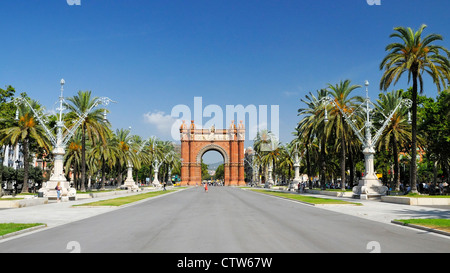 Arc de Triomf, Passeig de Lluís Companys, Barcelona, Spanien Stockfoto