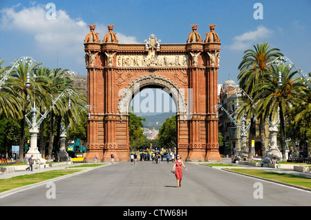 Arc de Triomf, Passeig de Lluís Companys, Barcelona, Spanien Stockfoto