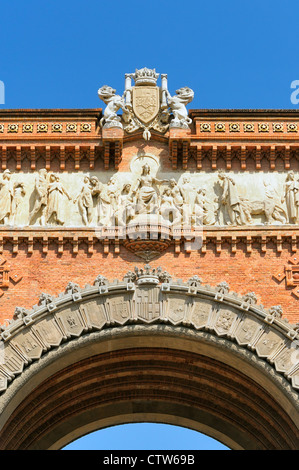 Arc de Triomf, Passeig de Lluís Companys, Barcelona, Spanien Stockfoto