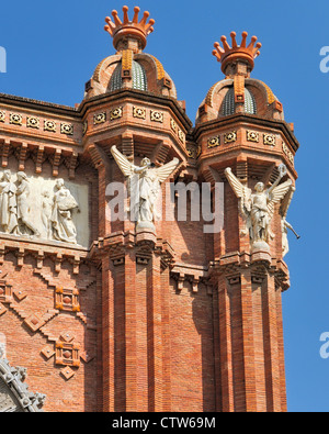 Arc de Triomf, Passeig de Lluís Companys, Barcelona, Spanien Stockfoto