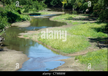 Die Stadt von Ellsworth, Einschränkungen Kansas Notversorgung mit Trinkwasser nach der nahe gelegenen Smokey Hill River zu einem Rinnsal verlangsamt. Stockfoto