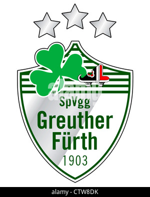 Logo des deutschen Fußball-Nationalmannschaft SpVgg Greuther Fürth 1903. Stockfoto
