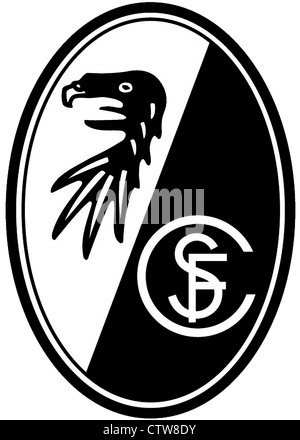 Logo des deutschen Fußball-Nationalmannschaft SC Freiburg. Stockfoto