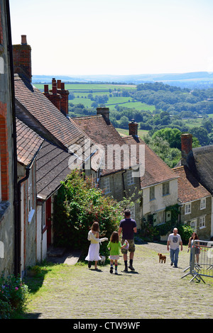 Gold Hill, Shaftesbury, Dorset, England, Vereinigtes Königreich Stockfoto