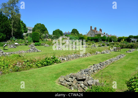 Shaftesbury Abbey Museum & Gärten, Park Fuß, Shaftesbury, Dorset, England, Vereinigtes Königreich Stockfoto